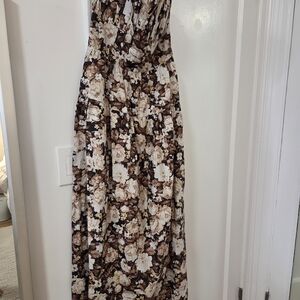 NWOT Abercrombie And Fitch Floral Strapless Maxi Dress